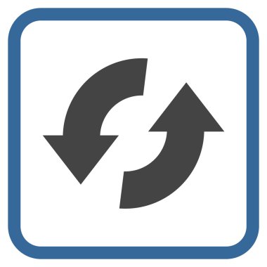 Exchange oklar bir çerçeve içinde simge vektör