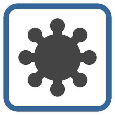 Dişli vektör simgesi bir çerçeve içinde