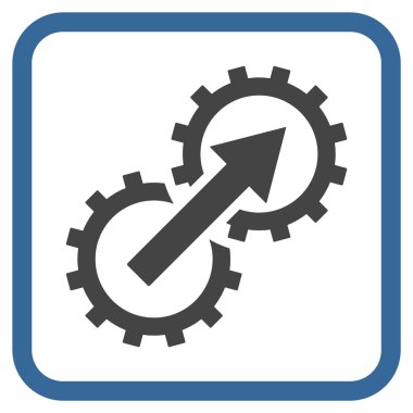 Dişli Tümleştirme vektör simgesi bir çerçeve içinde