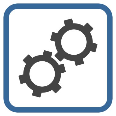 Gears'ı vektör simgesi bir çerçeve içinde