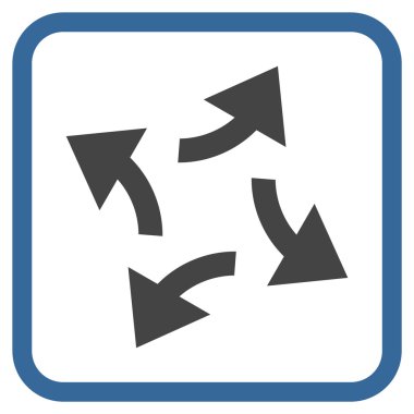 Santrifüj oklar bir çerçeve içinde simge vektör