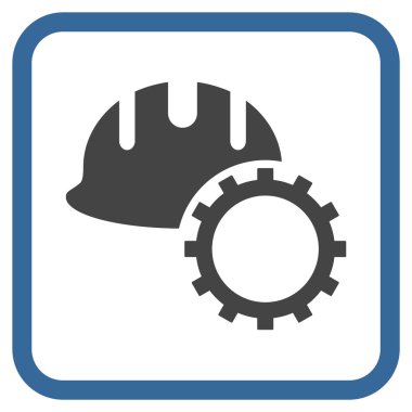 Geliştirme işçisi vektör simgesi bir çerçeve içinde