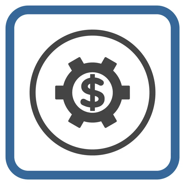 Configuración financiera Vector Icono en un marco — Archivo Imágenes Vectoriales