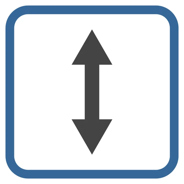 Vertikales Flip-Vektor-Symbol in einem Rahmen — Stockvektor