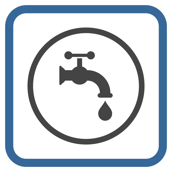 Vector de grifo de agua icono en un marco — Archivo Imágenes Vectoriales