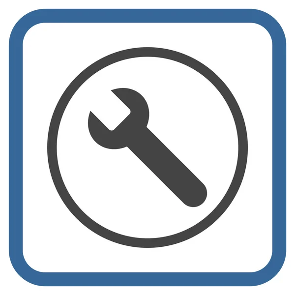 Ícone do vetor da chave em um quadro —  Vetores de Stock