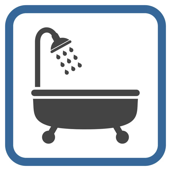 Shower Bath Vector Icon In a Frame — Stockvector