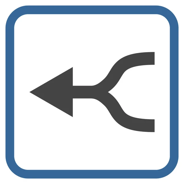 Combineren van pijl links Vector Icon In een Frame — Stockvector
