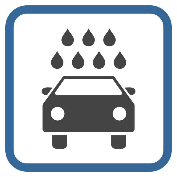 Icona vettoriale doccia auto in una cornice — Vettoriale Stock