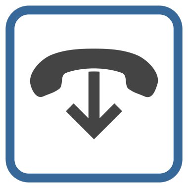 Vektör simgesi bir çerçeve içinde telefon asmak