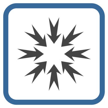 Basınç oklar bir çerçeve içinde simge vektör