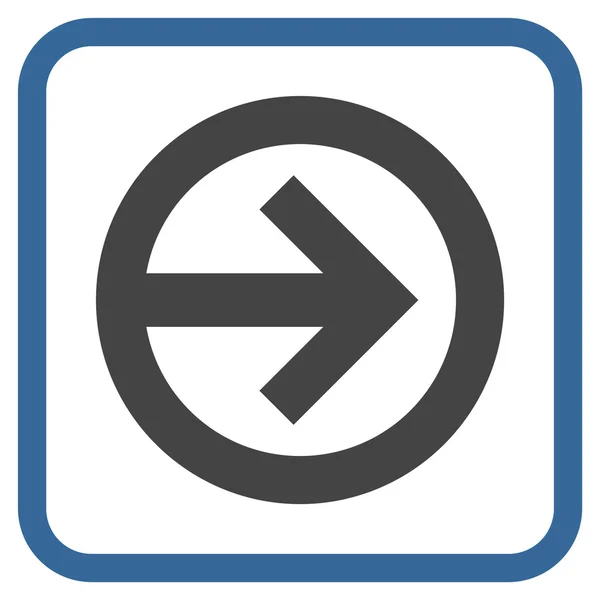 Richtung rechtes Vektorsymbol in einem Rahmen — Stockvektor