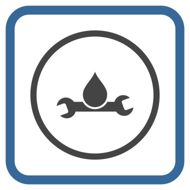 Sıhhi tesisat vektör simgesi bir çerçeve içinde