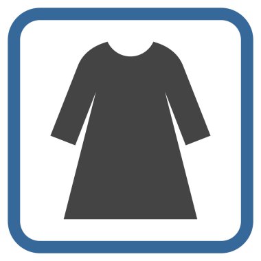Kadın elbise vektör simgesi bir çerçeve içinde