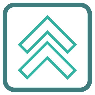 Vektör simgesi bir çerçeve içinde yukarı kayması