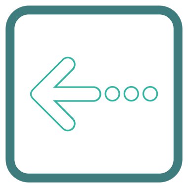 Sol vektör simgesi bir çerçevede göndermek