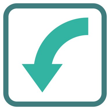 Vektör simgesi bir çerçeve içinde aşağı Döndür