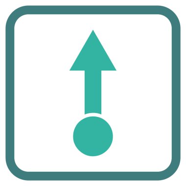 Vektör simgesi bir çerçeve içinde yukarı çekin