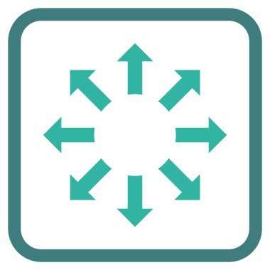 Genişletin okları vektör simgesi bir çerçeve içinde