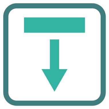 Vektör simgesi bir çerçeve içinde aşağı çekin