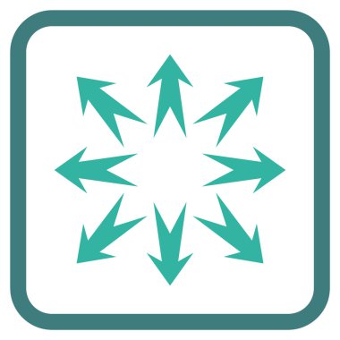 Genişletin okları vektör simgesi bir çerçeve içinde