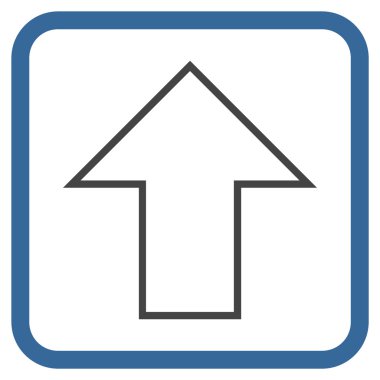 Vektör simgesi bir çerçeve içinde yukarı ok