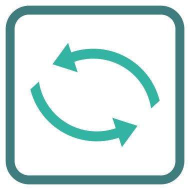 Exchange oklar bir çerçeve içinde simge vektör