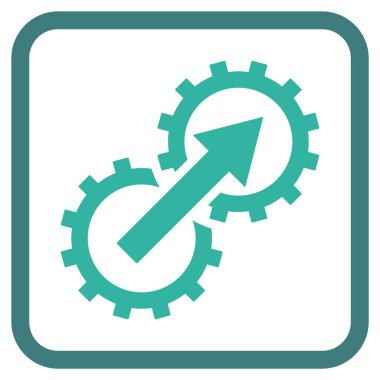 Dişli Tümleştirme vektör simgesi bir çerçeve içinde