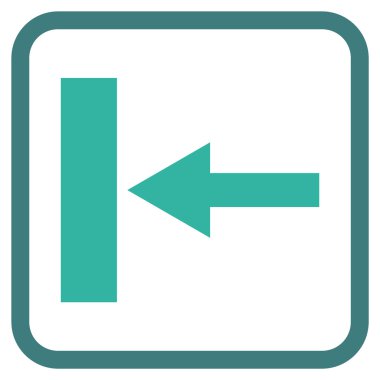 Sol vektör simgesi bir çerçeve içinde hareket