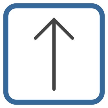 Vektör simgesi bir çerçeve içinde yukarı ok