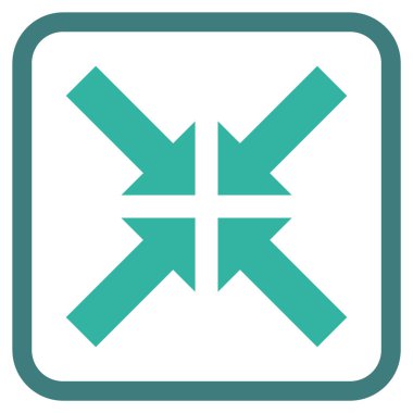 Basınç oklar bir çerçeve içinde simge vektör