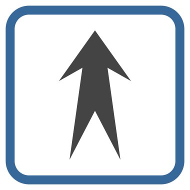 Vektör simgesi bir çerçeve içinde yukarı ok