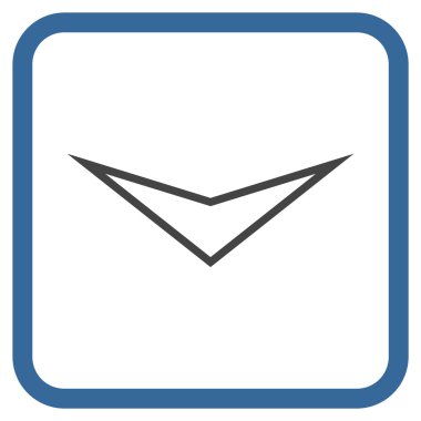 Vektör simgesi bir çerçeve içinde aşağı ok ucu