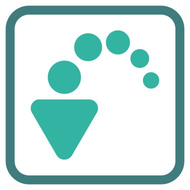 Vektör simgesi bir çerçeve içinde geri al