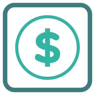 Doları vektör simgesi bir çerçeve içinde