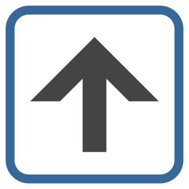 Vektör simgesi bir çerçeve içinde yukarı ok