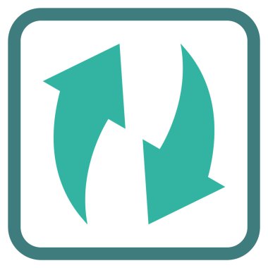 Vektör simgesi bir çerçeve içinde yenileme