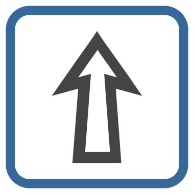 Vektör simgesi bir çerçeve içinde yukarı ok