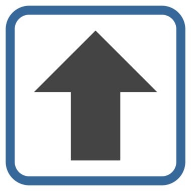 Vektör simgesi bir çerçeve içinde yukarı ok