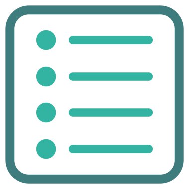 Öğeleri vektör simgesi bir çerçeve içinde