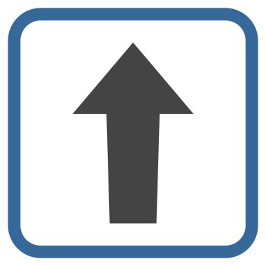 Vektör simgesi bir çerçeve içinde yukarı ok