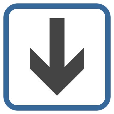 Vektör simgesi bir çerçeve içinde aşağı ok