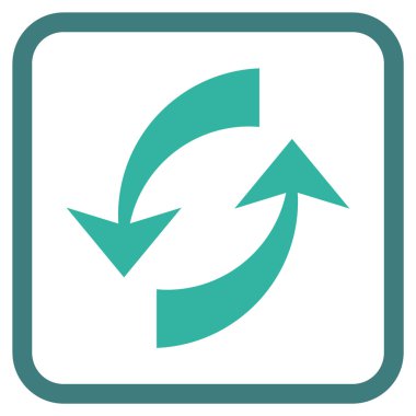 Exchange oklar bir çerçeve içinde simge vektör