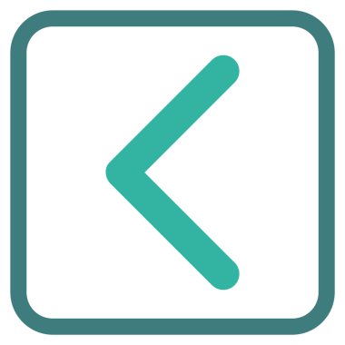 Yön sol vektör simgesi bir çerçeve içinde