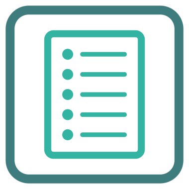 Liste sayfa vektör simgesi bir çerçeve içinde