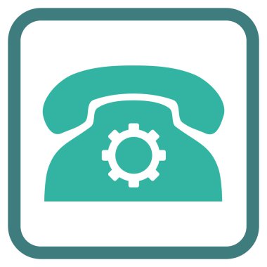 Telefon ayarları vektör simgesi bir çerçeve içinde