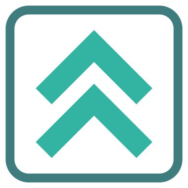 Vektör simgesi bir çerçeve içinde yukarı kayması