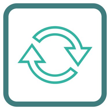 Oklar vektör simgesi bir çerçeve içinde yenileme