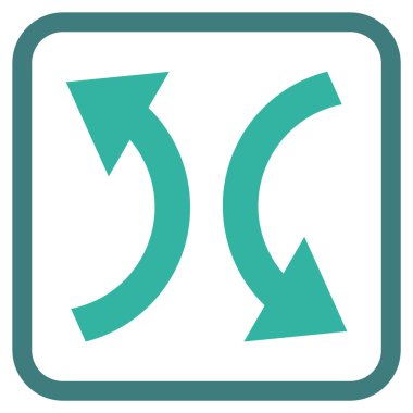 Exchange oklar bir çerçeve içinde simge vektör