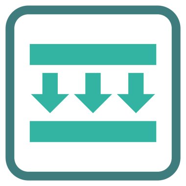 Basıncı vektör simgesi bir çerçeve içinde aşağı